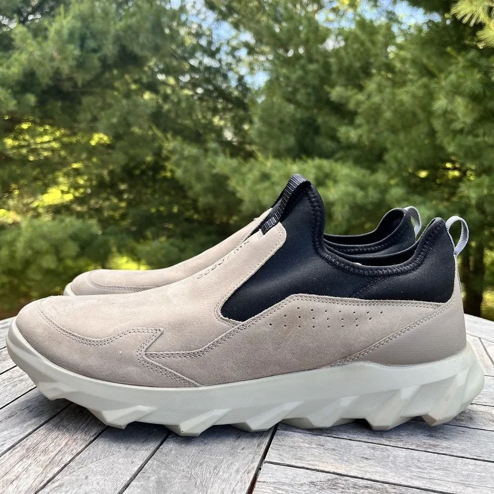 Ecco MX Slip On Sneaker Mens Sz 46 | 12-12.5 Gray Beige Hike Trail Athletic Shoe